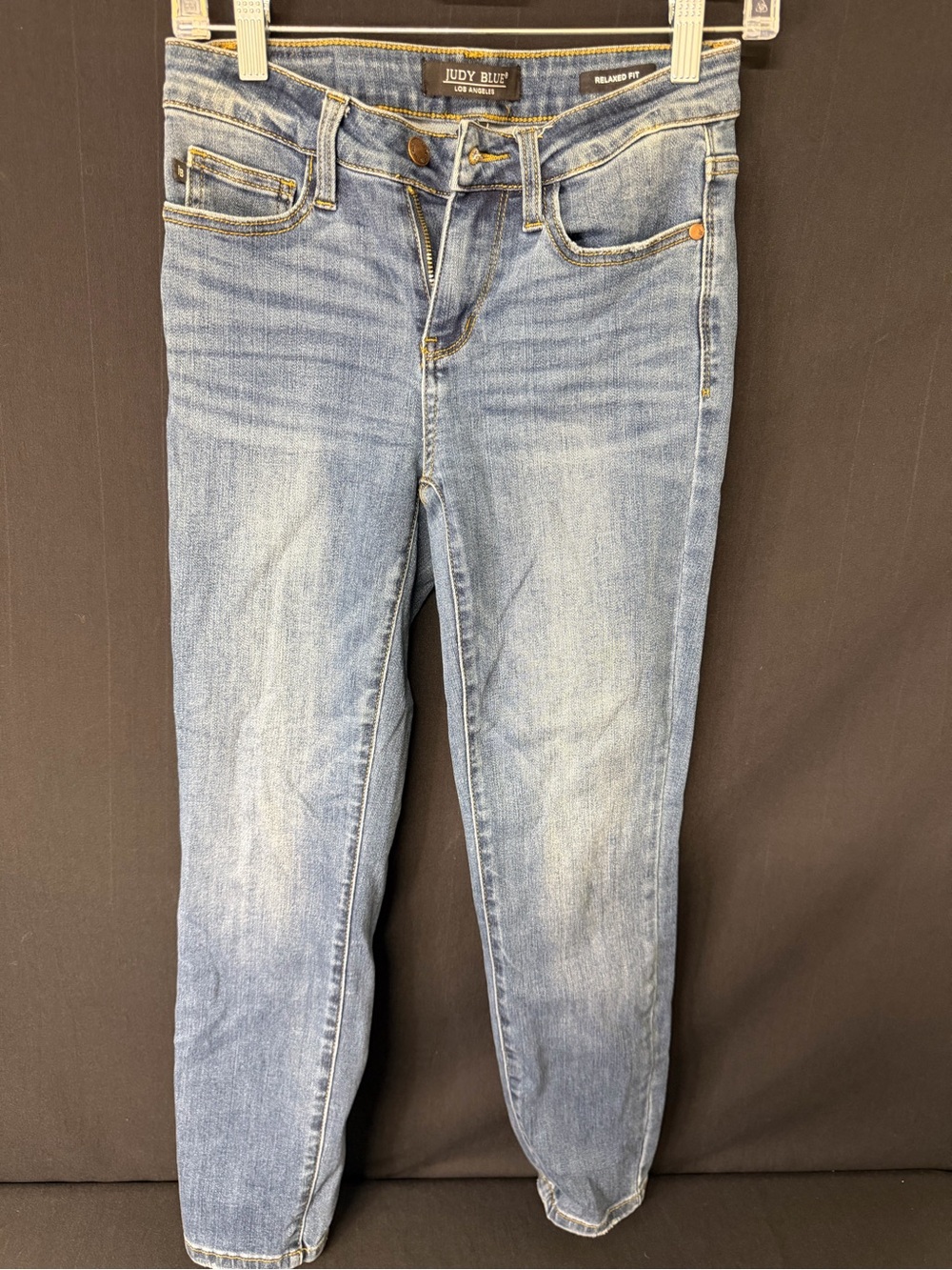 Judy Blue Relaxed Fit Jeans 27 Medium Wash Stretch Straight Leg Denim